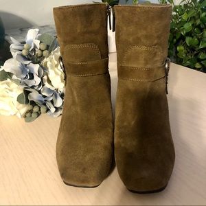 Anne Klein Brown Suede Ankle Boots